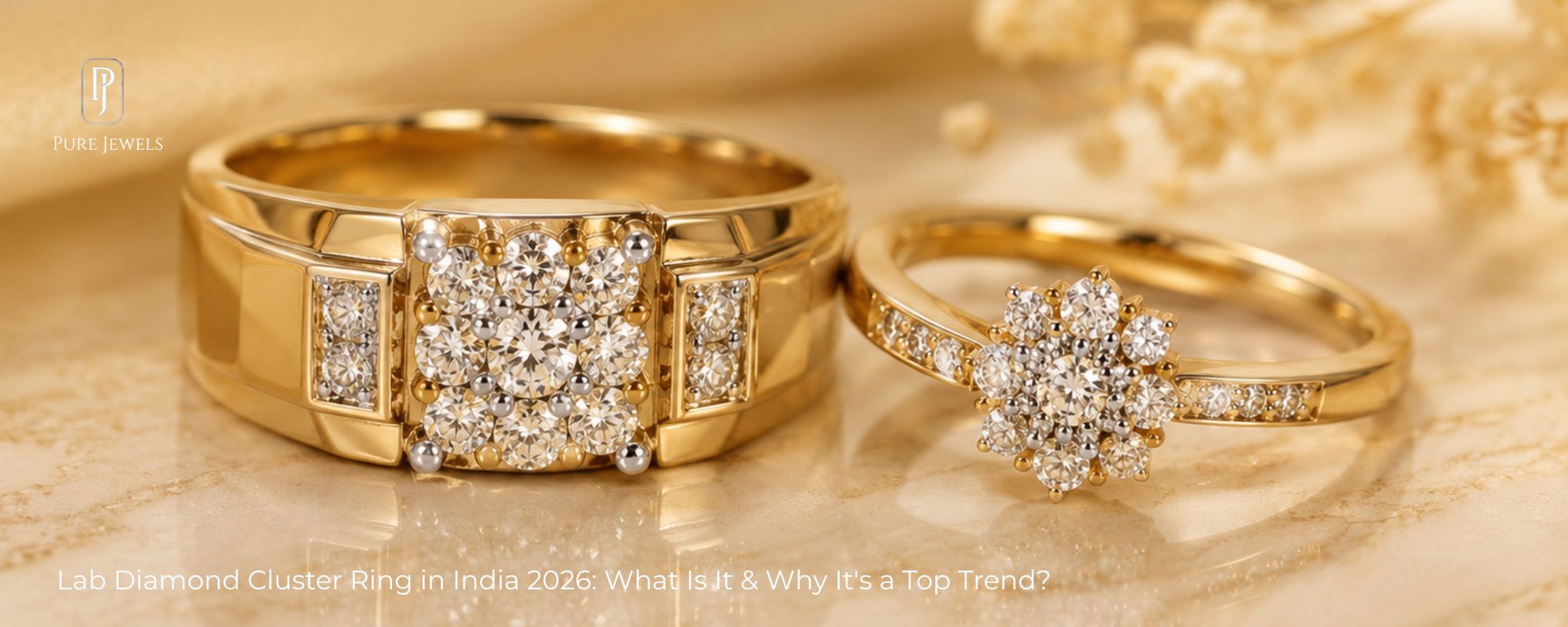 lab grown diamond cluster ring